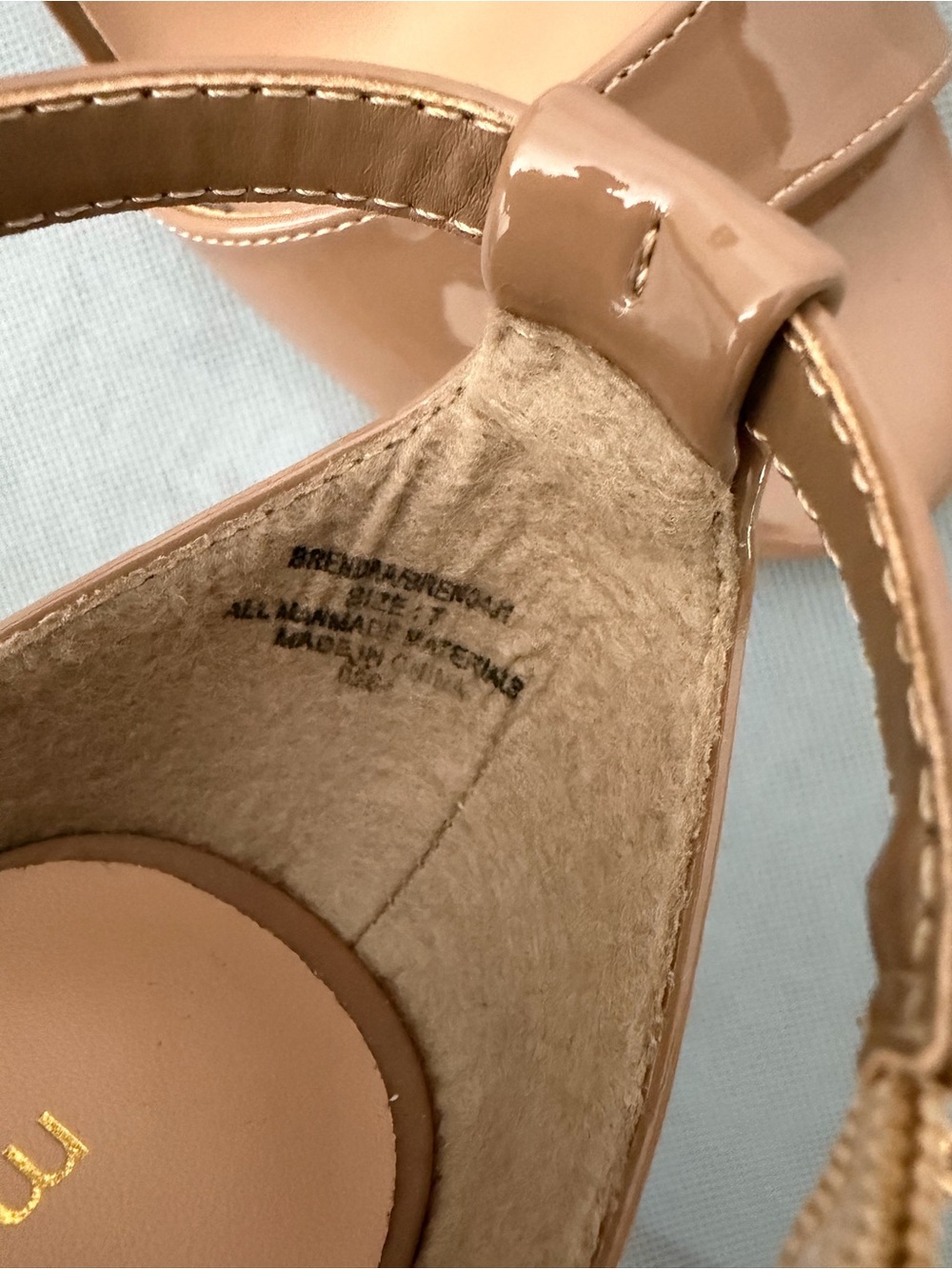 Madden Girl Beige Block Heel Sandals Ankle Strap Size 7 (B223) - Picture 5 of 12
